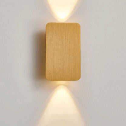 Nordic Minimalistisch Rechthoekig Glas Wandlamp 2-Lichts | LED Warm Licht