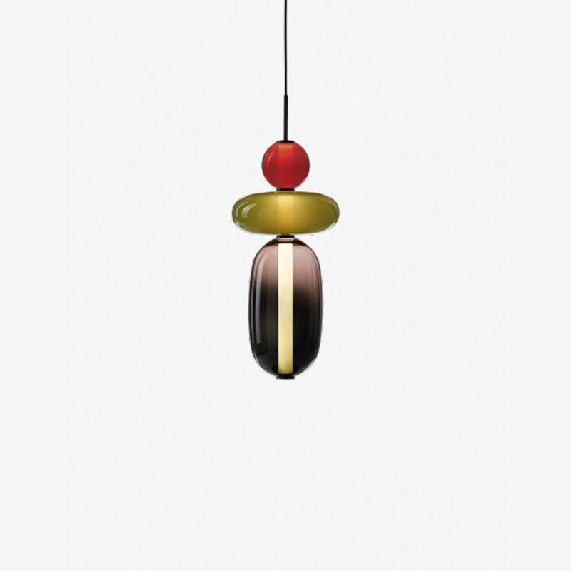 LumiSphere Modern Kleurrijke Glas Hanglamp | Sfeervolle LED Verlichting