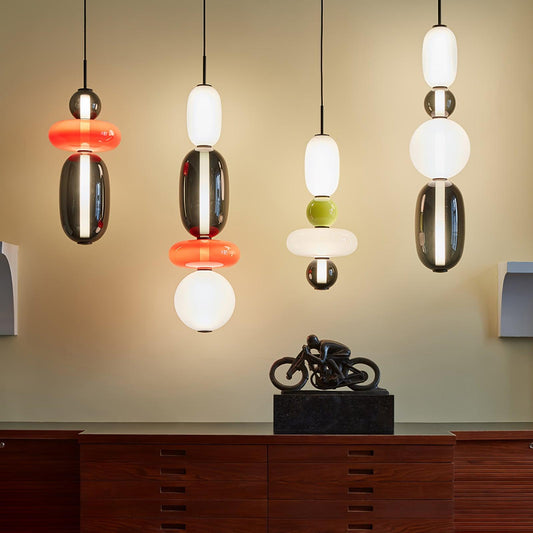 LumiSphere Modern Kleurrijke Glas Hanglamp | Sfeervolle LED Verlichting