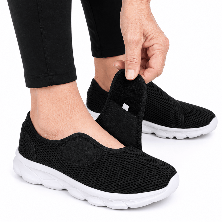 Diabetic Wide-Fit Walking Shoes - Breathable Comfort with Arch Support