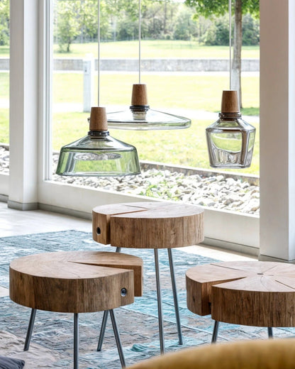 WoodenHalo Moderne LED Hanglamp | Houten Ring Design voor Woonkamer