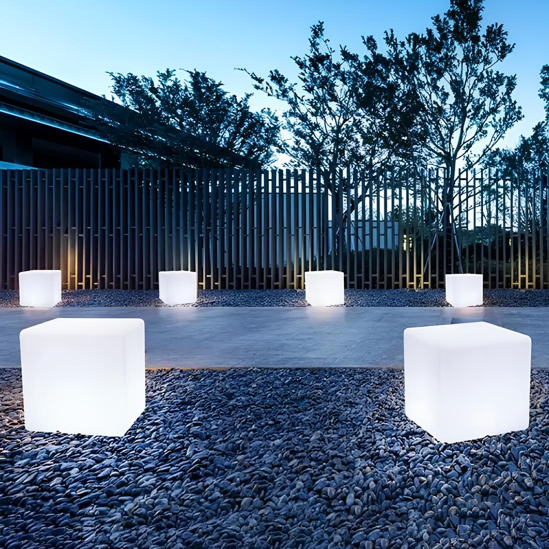 CubeAura Creatieve Kubische Tuinlamp | Geometrische Sfeerverlichting Buiten