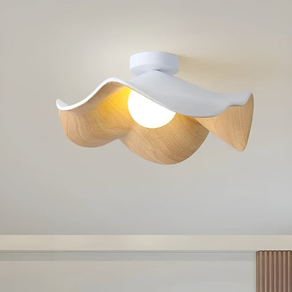 PetalBeam Nordic Lotusblad Houten Plafondlamp | Organische Sfeerverlichting