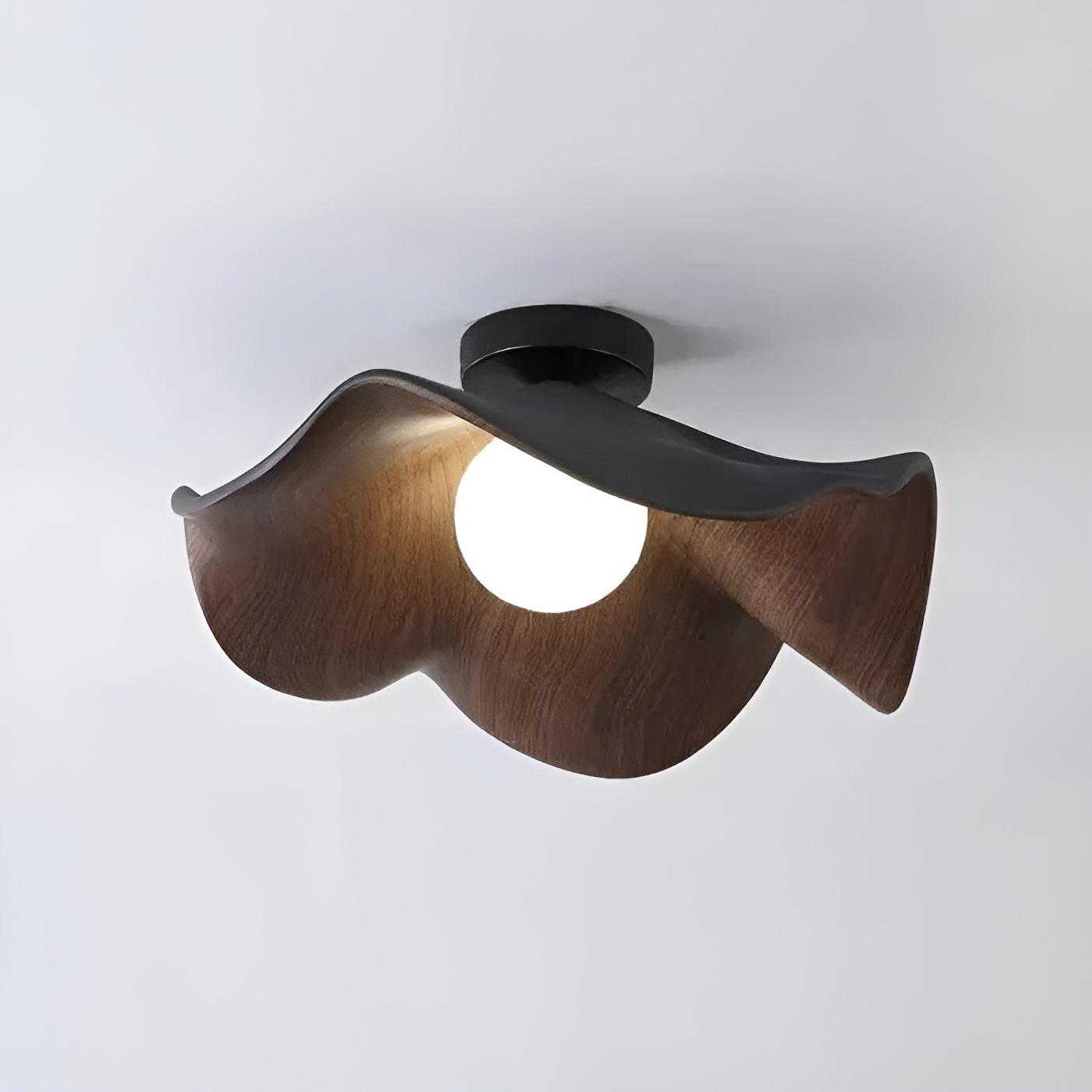 PetalBeam Nordic Lotusblad Houten Plafondlamp | Organische Sfeerverlichting