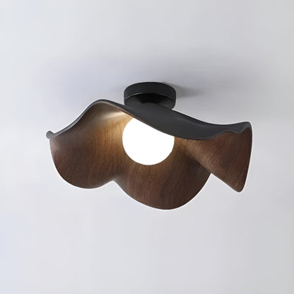 PetalBeam Nordic Lotusblad Houten Plafondlamp | Organische Sfeerverlichting