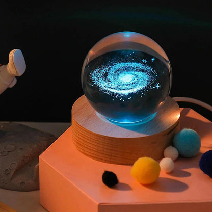 Galaxy Glow | Astronomie Kristal Lamp voor Decoratieve Sfeerverlichting
