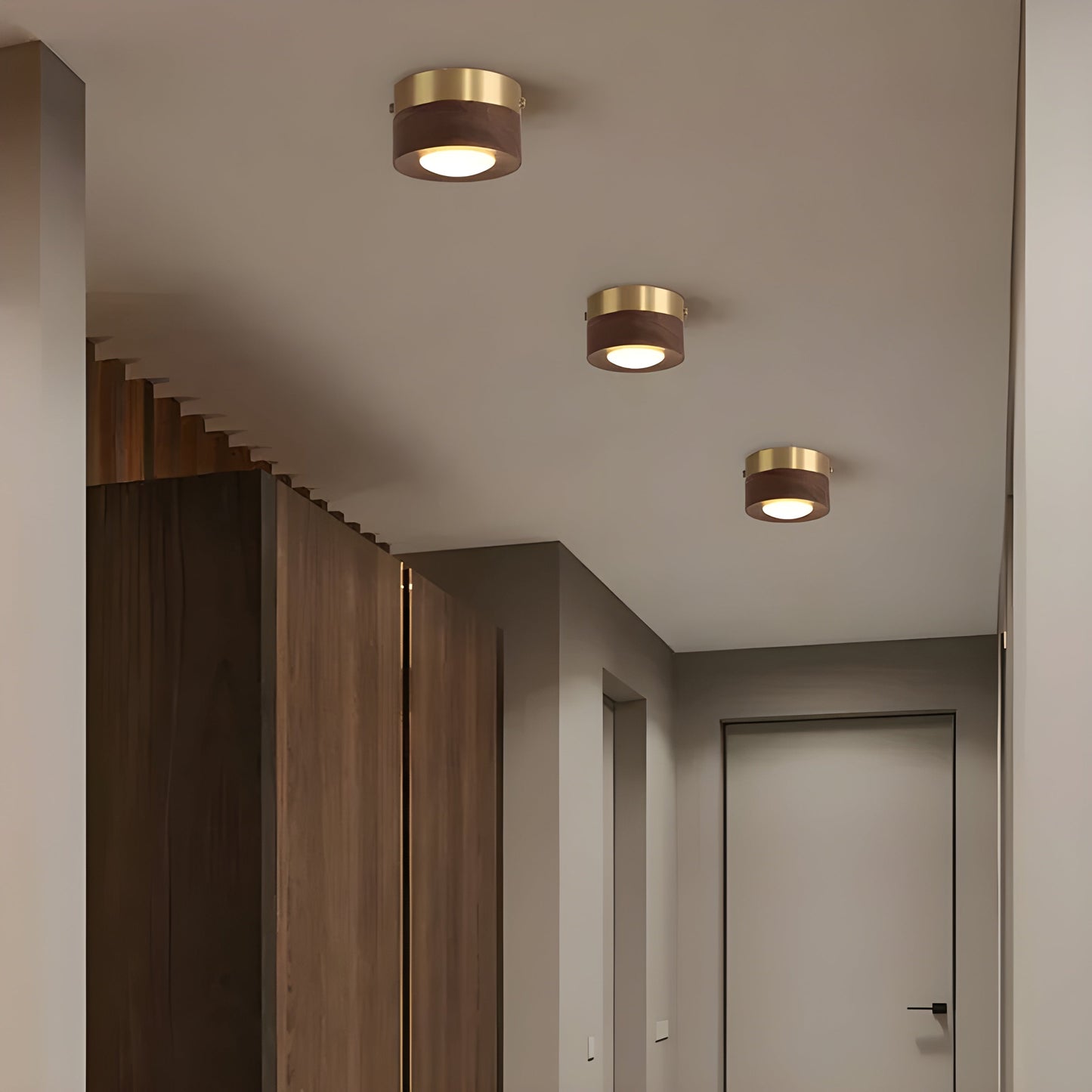 WalnutLume Walnoot LED Plafondlamp | Modern Houten Design Verlichting
