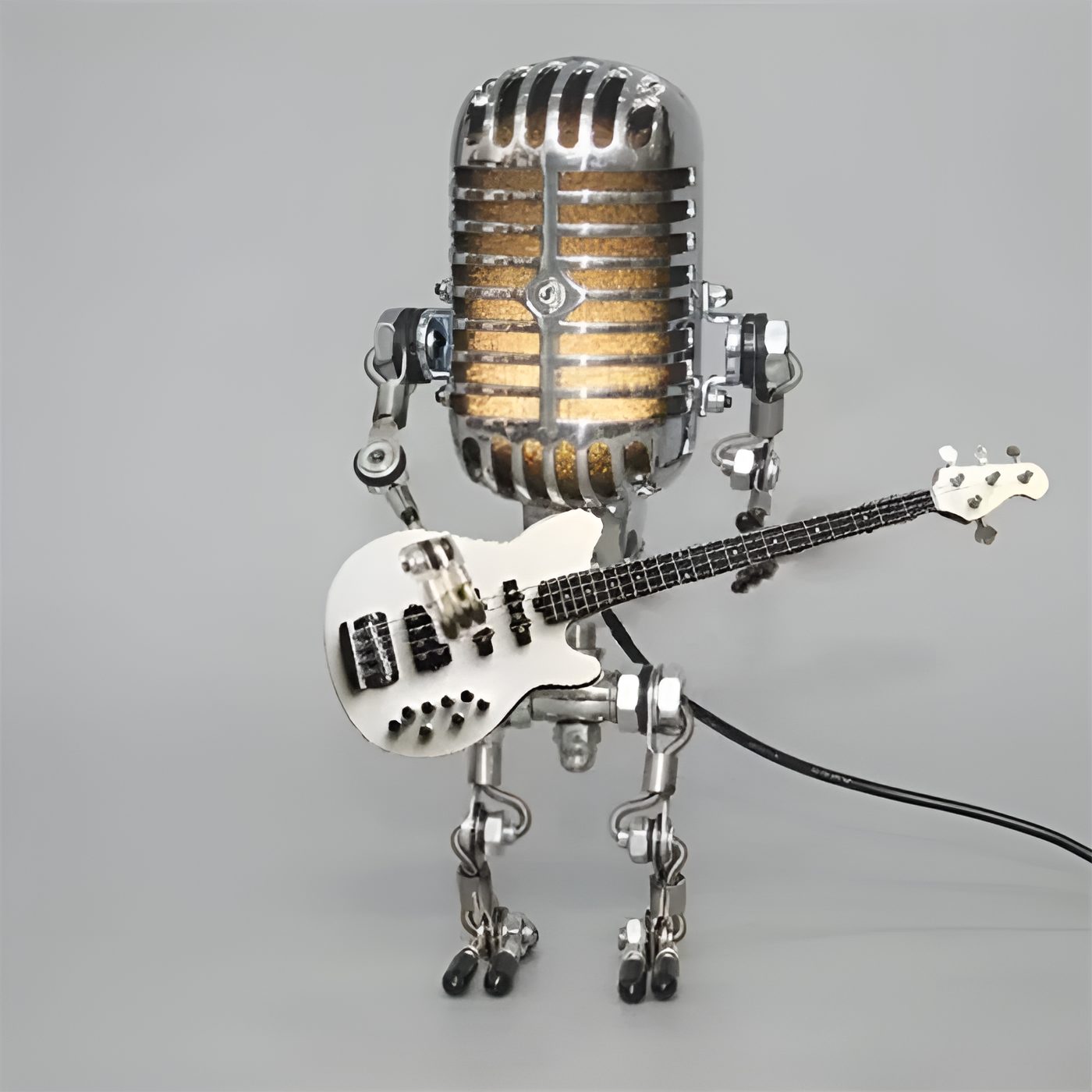 Robot Gitaar LED Tafellamp | Vintage Decoratie voor Bureau en Slaapkamer