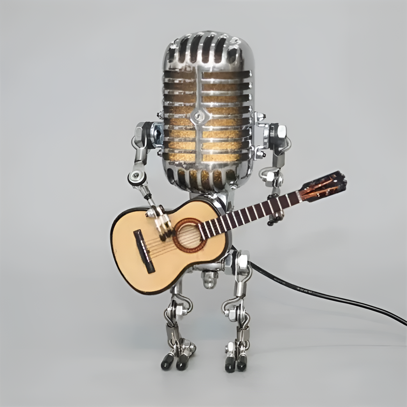 Robot Gitaar LED Tafellamp | Vintage Decoratie voor Bureau en Slaapkamer