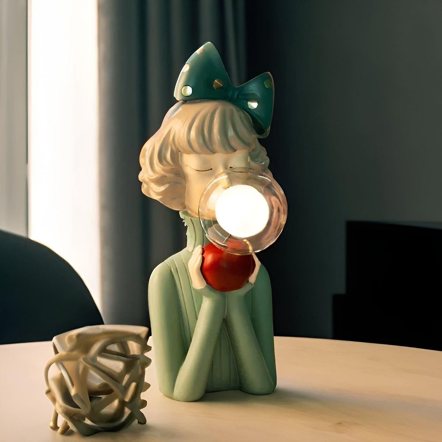 Bubble Girl Nachtlamp | USB Ornament Tafellamp met Bellen Effect