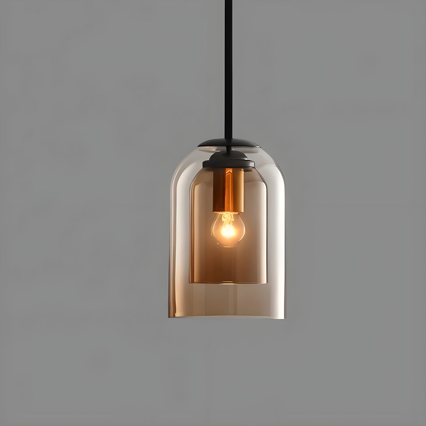 SkyGleam Dubbelglas Hanglamp | Modern Design met Gelaagd Glas Licht