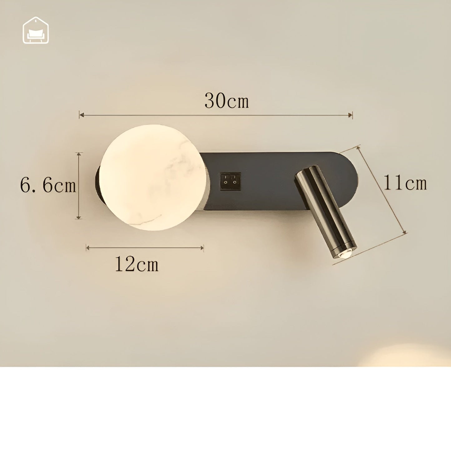 Luxe Wandlamp Elegant Minimalistisch | Ideal voor Woonkamer, Hal en Nachtlamp
