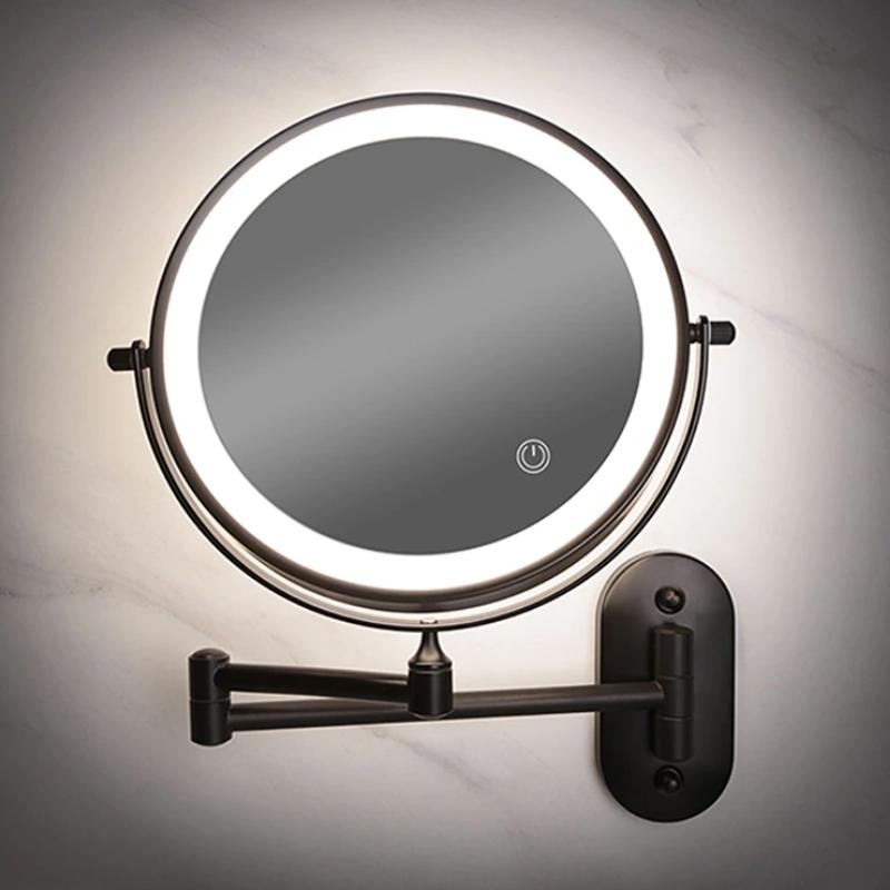 LED Vergrotingsspiegel Zwart Oplaadbaar | Make-up Spiegel met Verlichting