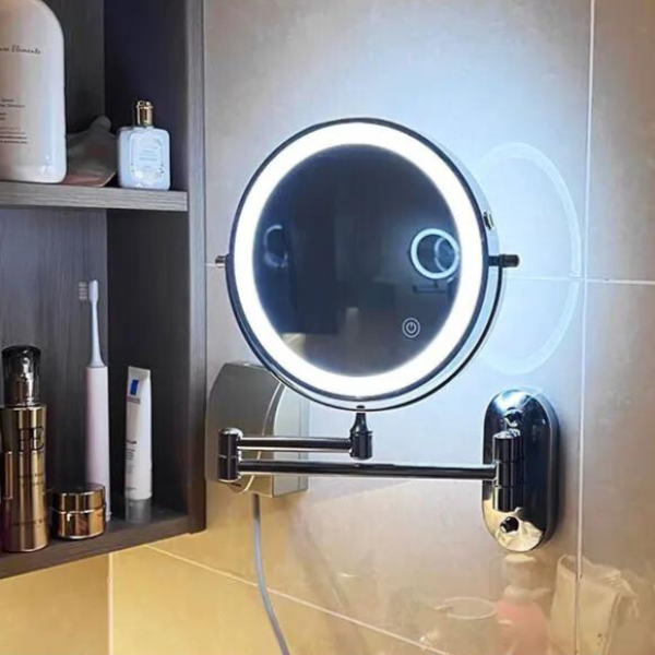 LED Vergrotingsspiegel Zwart Oplaadbaar | Make-up Spiegel met Verlichting