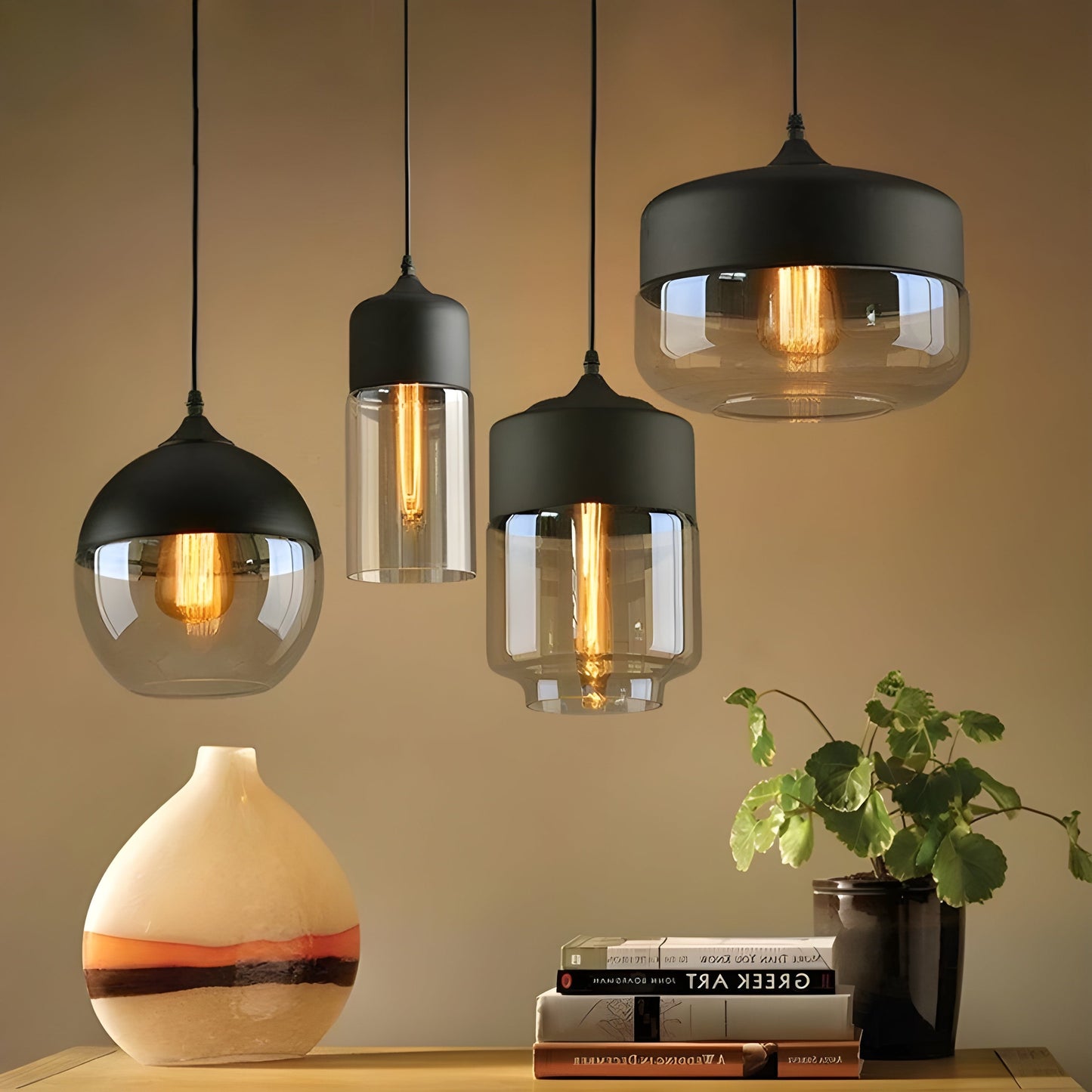 LED Glas Hanglamp Scandinavisch | Modern Stijlvol voor Elegante Woonkamers