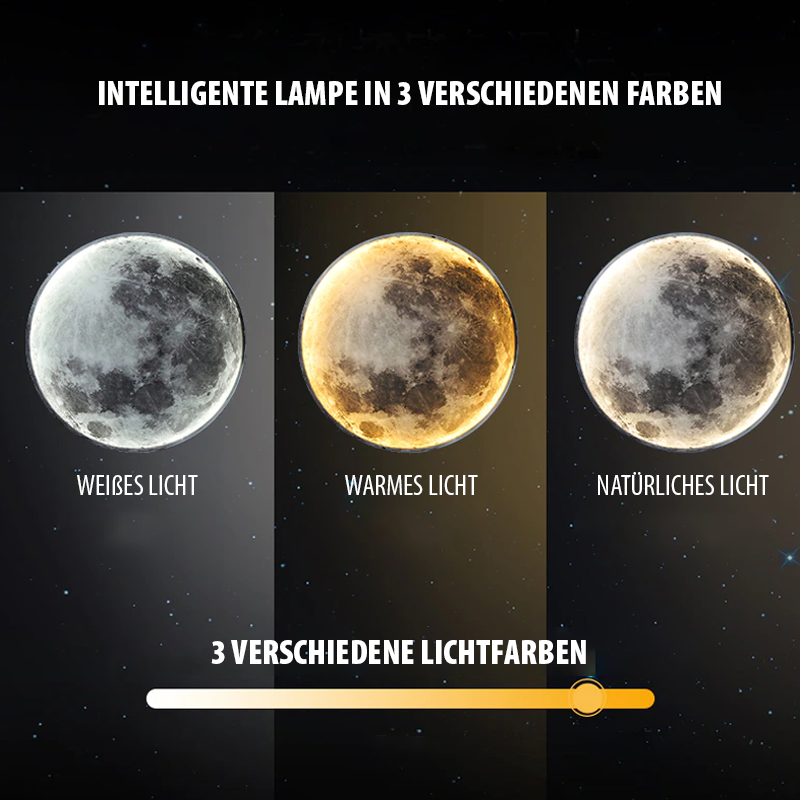 LED Maanlamp Wandlamp | Instelbare Kleuren met Afstandsbediening