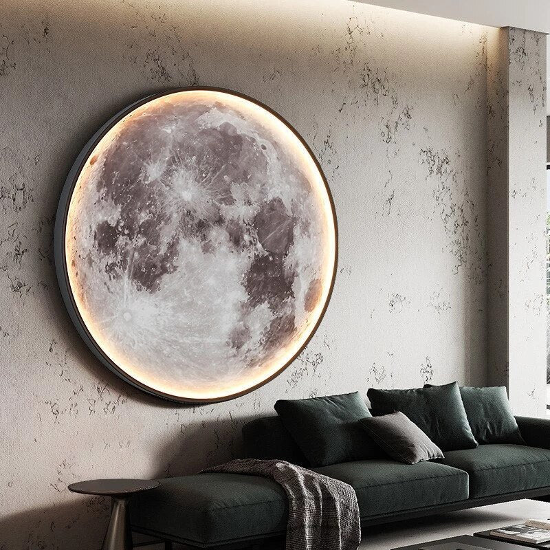 LED Maanlamp Wandlamp | Instelbare Kleuren met Afstandsbediening