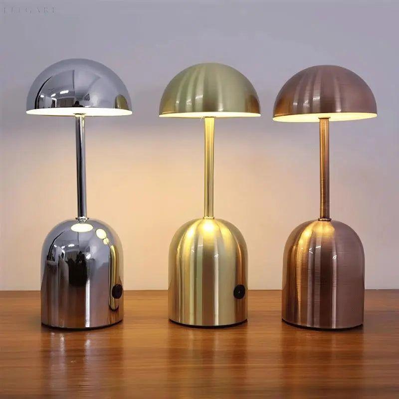 Nina Draadloze LED Bloem Tafellamp | Kabelloze Paddenstoel Lamp