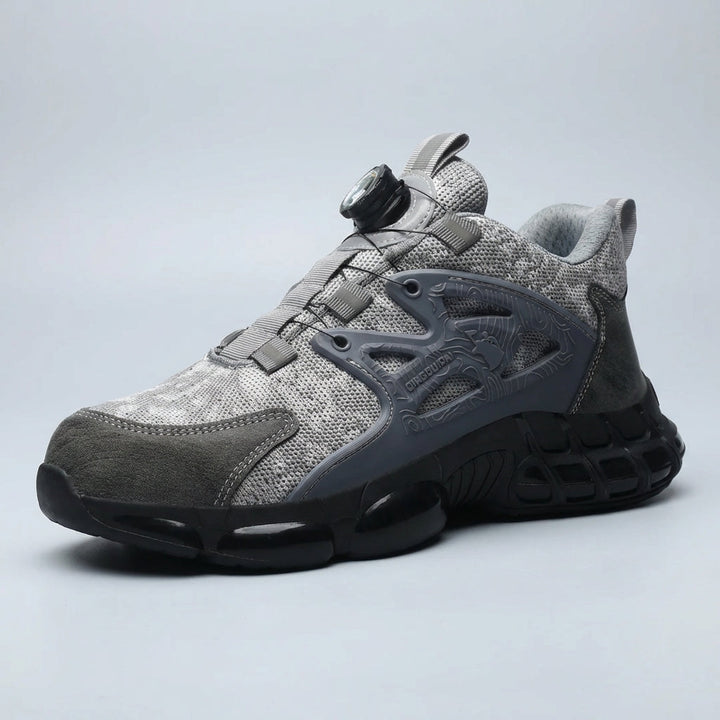 Shieldrunr Lightweight Safety Trainer — Toe Protection in Gray &amp; Black