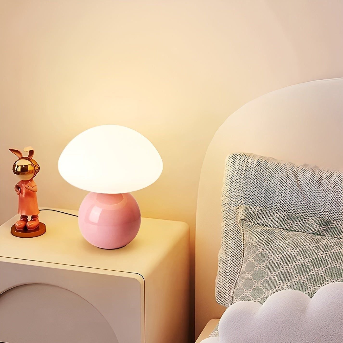CreamyShine Gezellige Paddenstoel Nachtlamp | Warm Sfeer Licht voor Slaapkamer