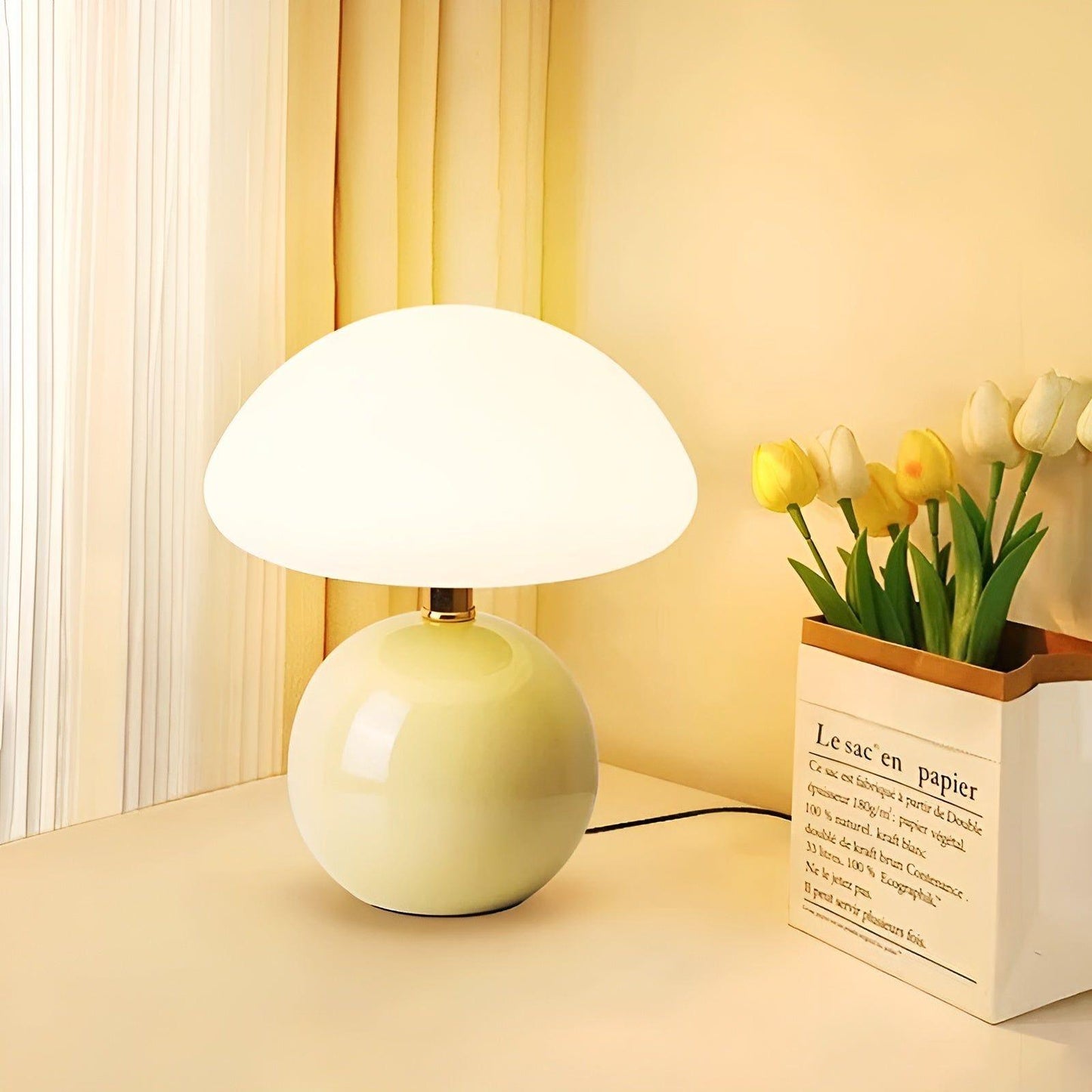 CreamyShine Gezellige Paddenstoel Nachtlamp | Warm Sfeer Licht voor Slaapkamer