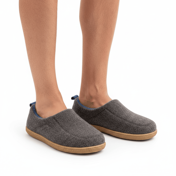 Orthopaedic Unisex Indoor Slippers - Hard Sole &amp; Fleece Warm Comfort