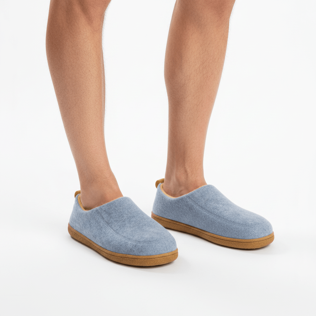 Orthopaedic Unisex Indoor Slippers - Hard Sole &amp; Fleece Warm Comfort