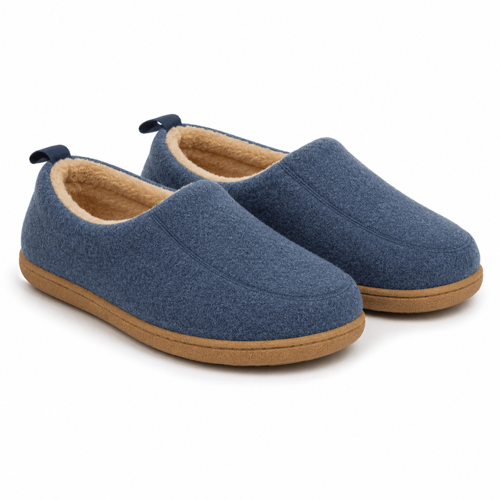 Orthopaedic Unisex Indoor Slippers - Hard Sole &amp; Fleece Warm Comfort