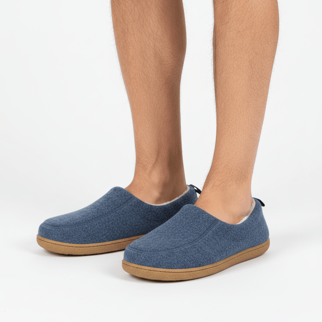 Orthopaedic Unisex Indoor Slippers - Hard Sole &amp; Fleece Warm Comfort