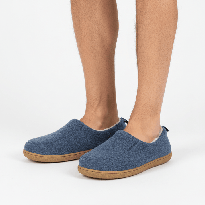 Orthopaedic Unisex Indoor Slippers - Hard Sole &amp; Fleece Warm Comfort