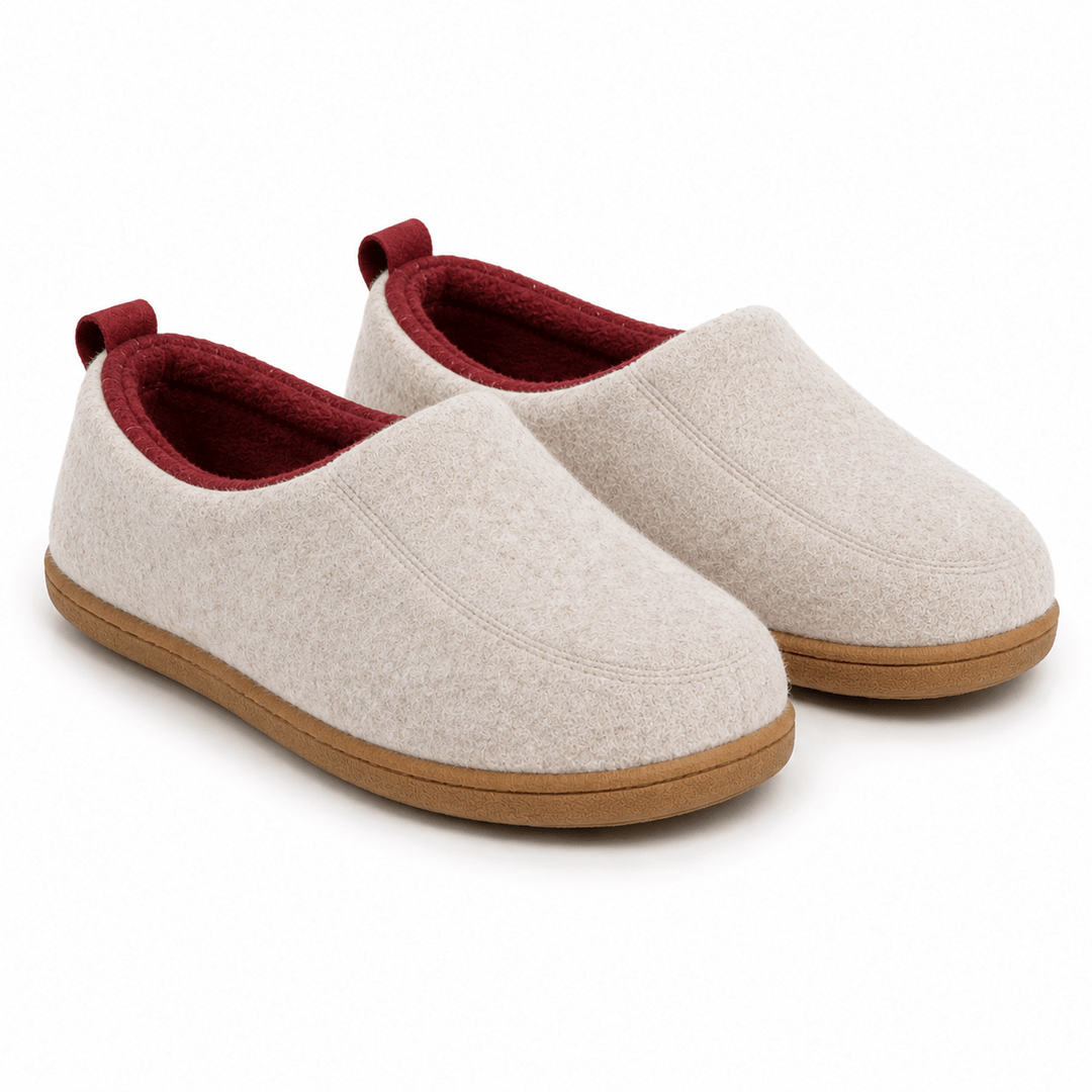 Orthopaedic Unisex Indoor Slippers - Hard Sole &amp; Fleece Warm Comfort