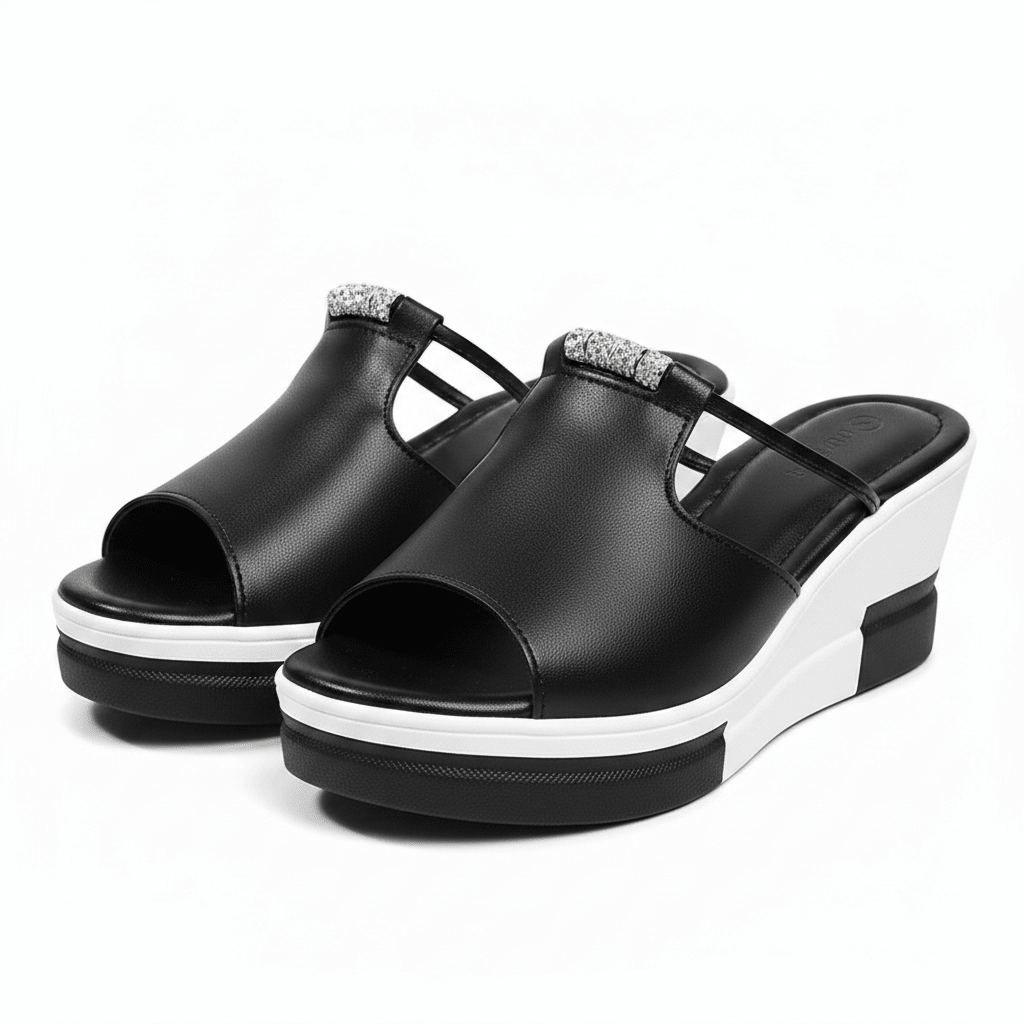 Orthopedic Platform Sandals for Women - Comfortable Height &amp; Arch Support