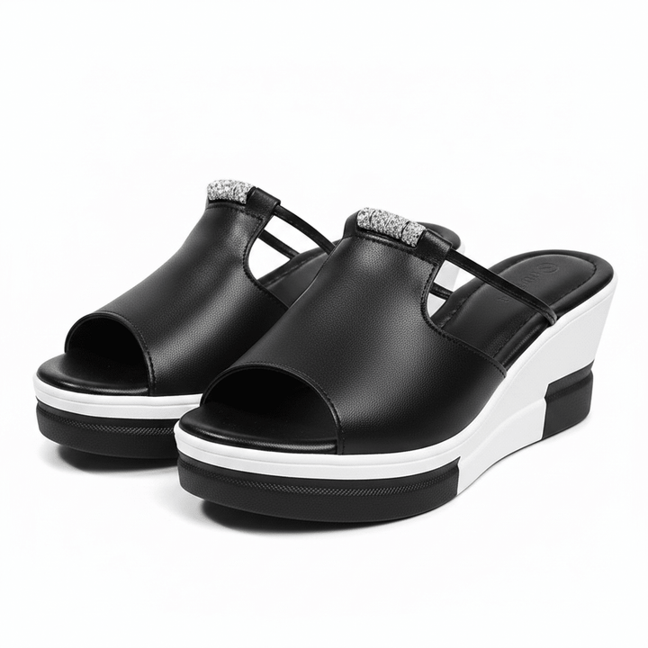 Orthopedic Platform Sandals for Women - Comfortable Height &amp; Arch Support