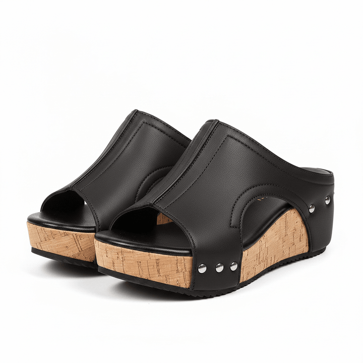 Orthopaedic Studded Wedge Sandals for Women - Statement Style &amp; Support