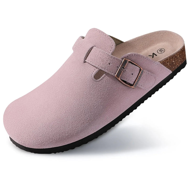 Orthopaedic Suede Cork Clogs - Natural Arch Support &amp; Comfort