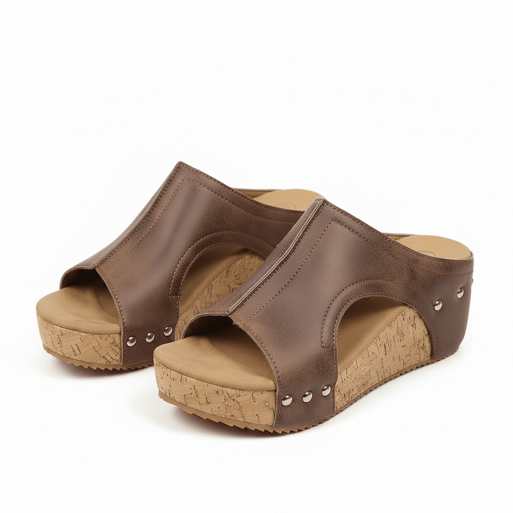 Orthopaedic Studded Wedge Sandals for Women - Statement Style &amp; Support