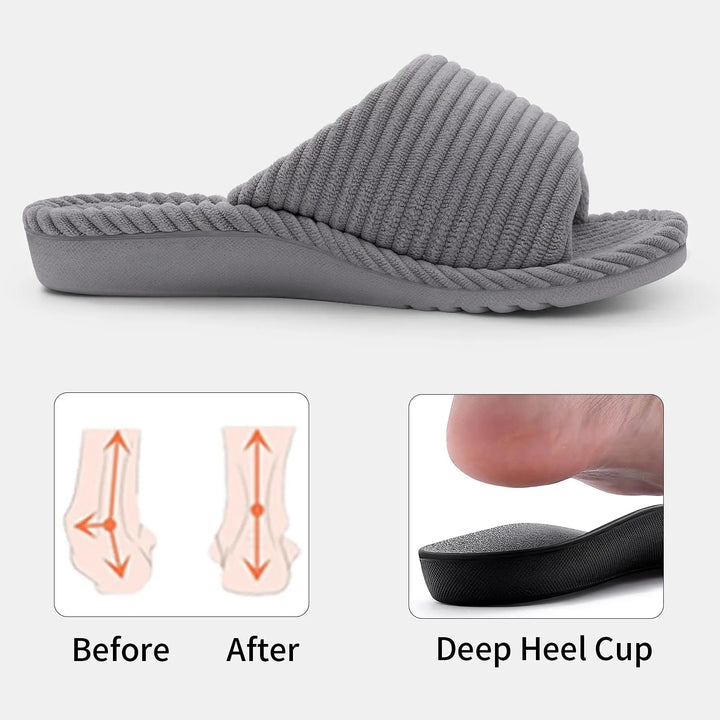 Orthopaedic Corduroy House Slippers for Women - Classic Comfort &amp; Support