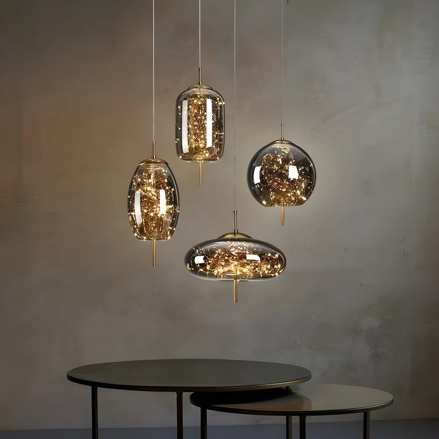 CrystalBeam Ster Effect LED Hanglamp | Modern Fonkelend Plafondlicht