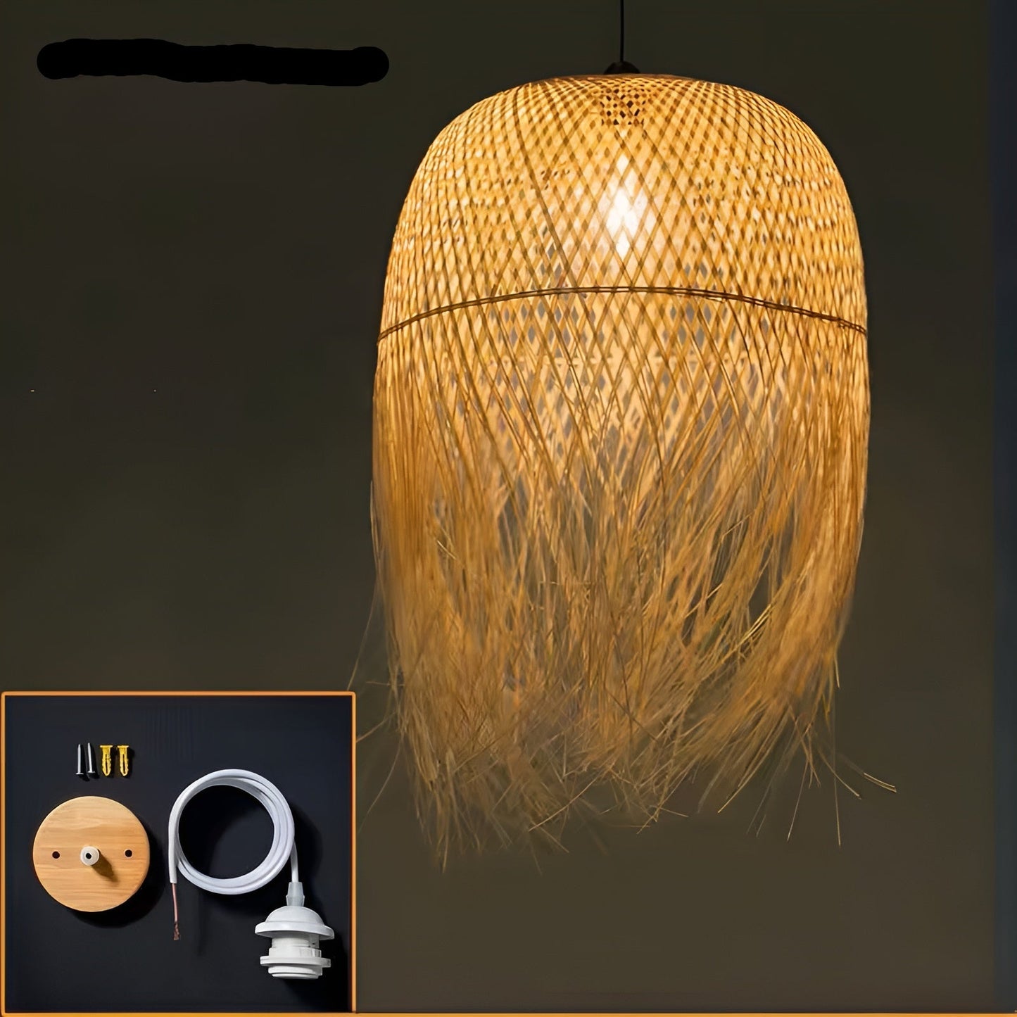 Handgeweven Bamboe Hanglamp | Organische Verlichting voor Theeruimte en Restaurant