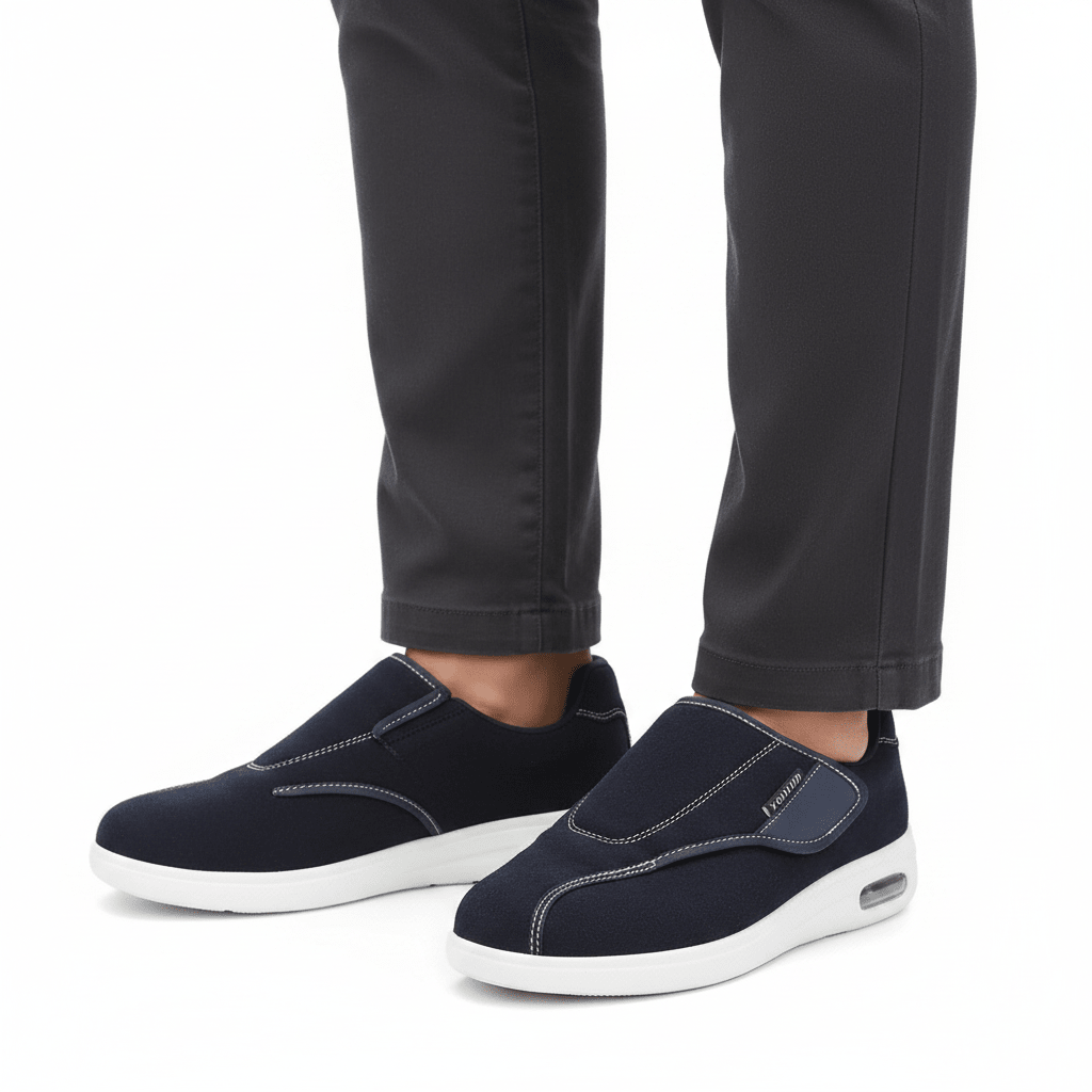 Diabetic Memory Foam Wide-Fit Walking Shoes - Custom Comfort