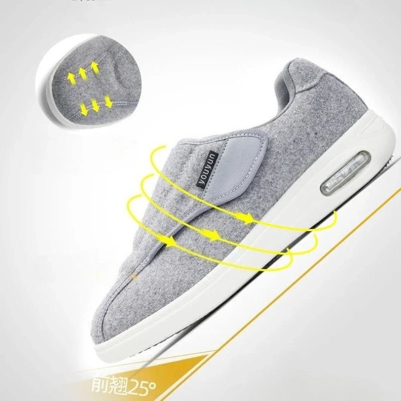 Diabetic Memory Foam Wide-Fit Walking Shoes - Custom Comfort