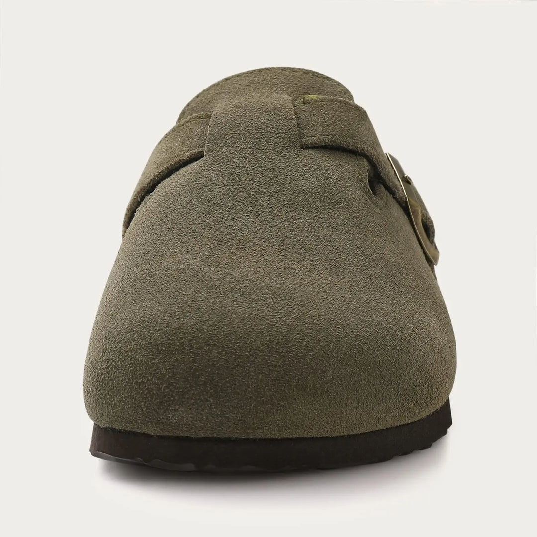 Orthopaedic Indoor Suede Cork Fleece Clogs - Premium Home Comfort &amp; Support