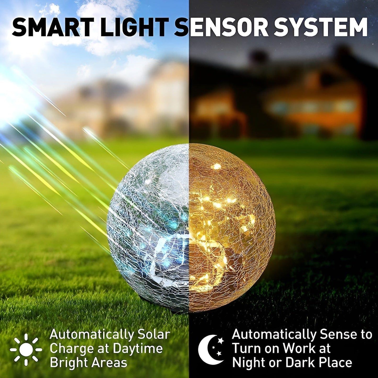 GardenGlimmer Solar LED Tuinlamp | Waterdichte Buitenverlichting op Zonne-energie