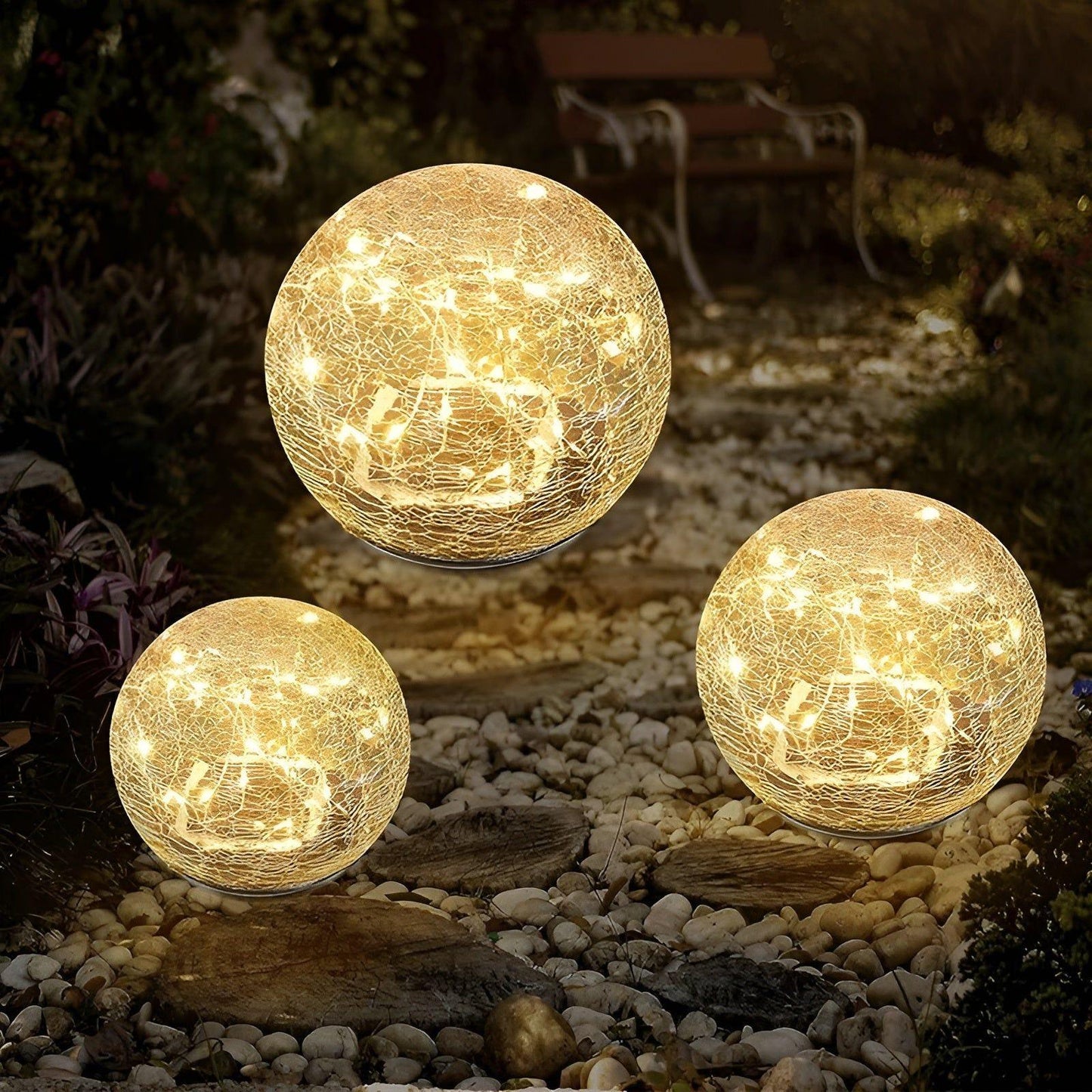 GardenGlimmer Solar LED Tuinlamp | Waterdichte Buitenverlichting op Zonne-energie