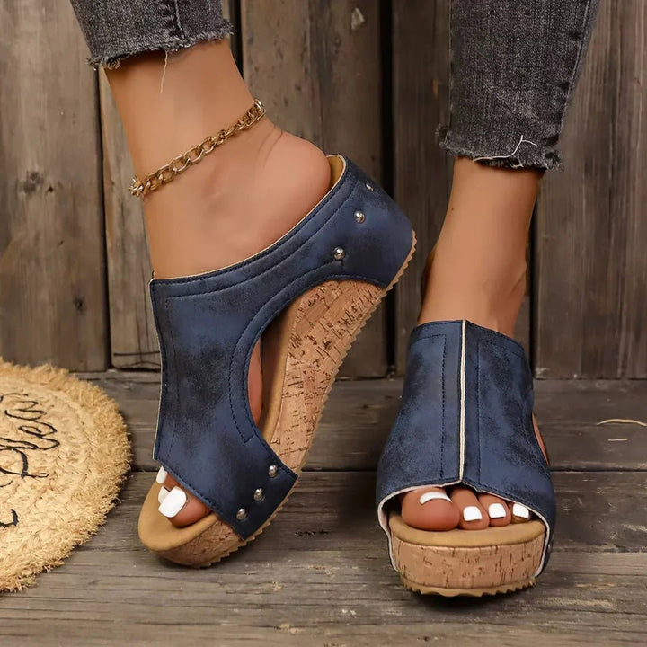 Orthopaedic Studded Wedge Sandals for Women - Statement Style &amp; Support