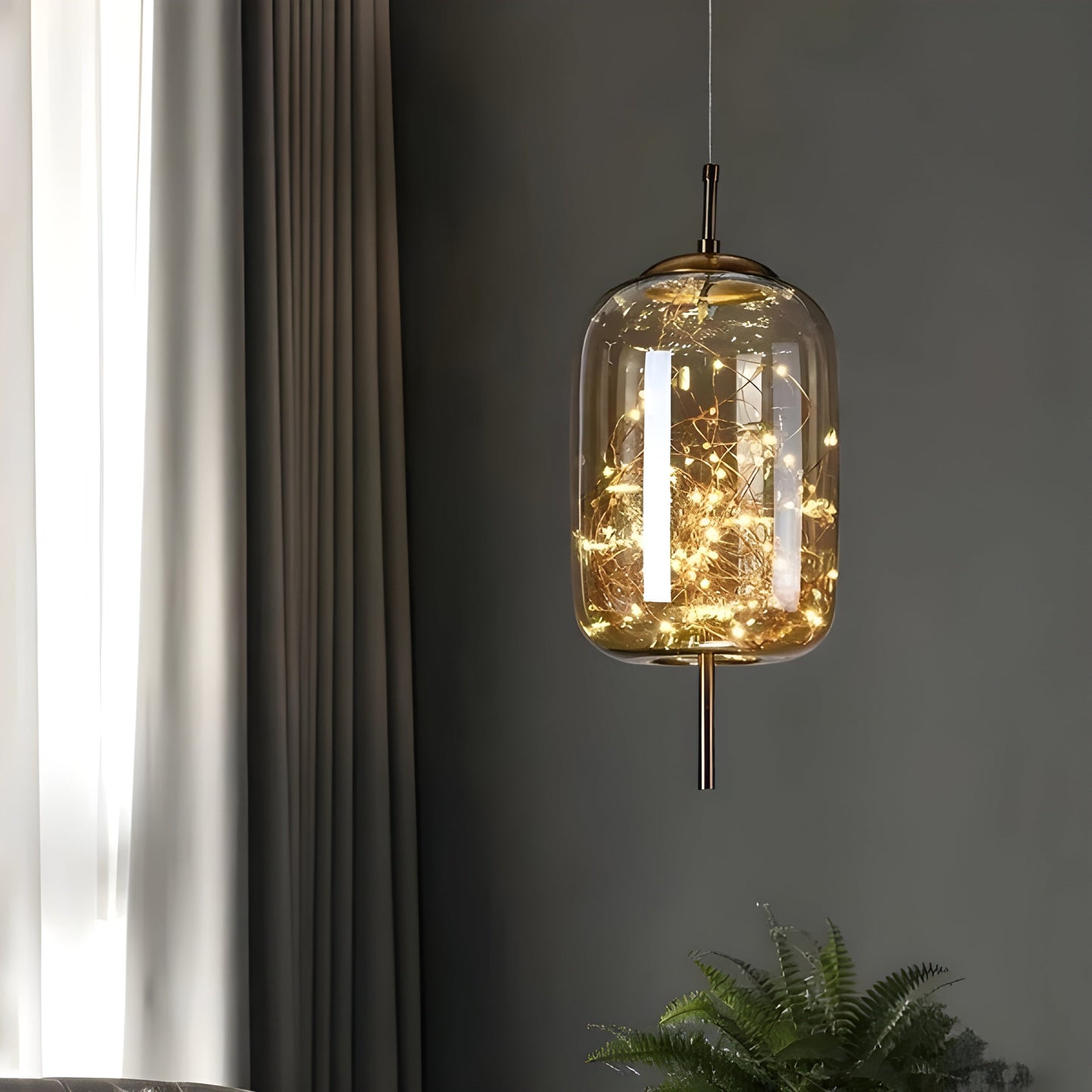 CrystalBeam Ster Effect LED Hanglamp | Modern Fonkelend Plafondlicht