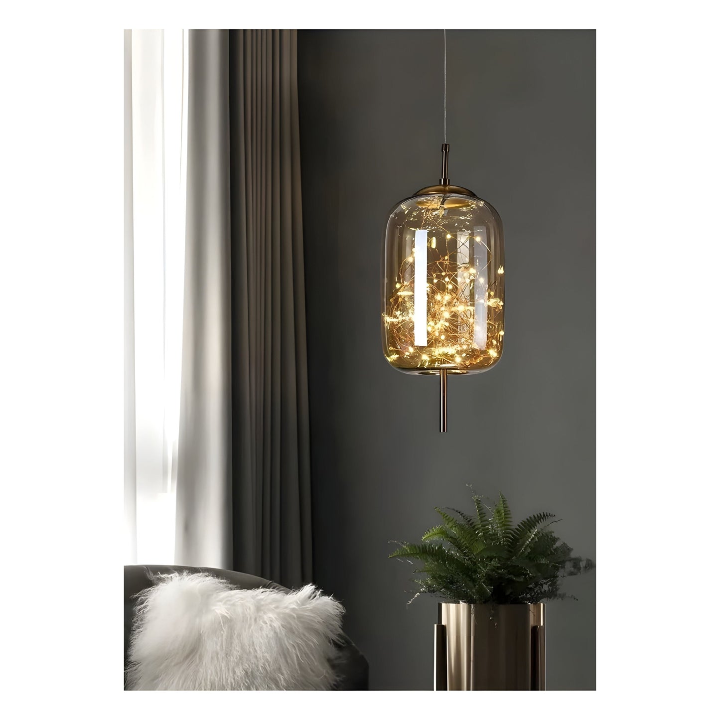 CrystalBeam Ster Effect LED Hanglamp | Modern Fonkelend Plafondlicht