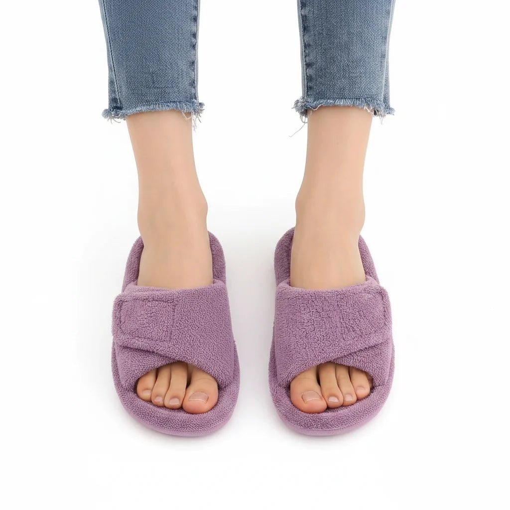Orthopaedic Fuzzy House Slippers for Women - Cosy Everyday Warmth