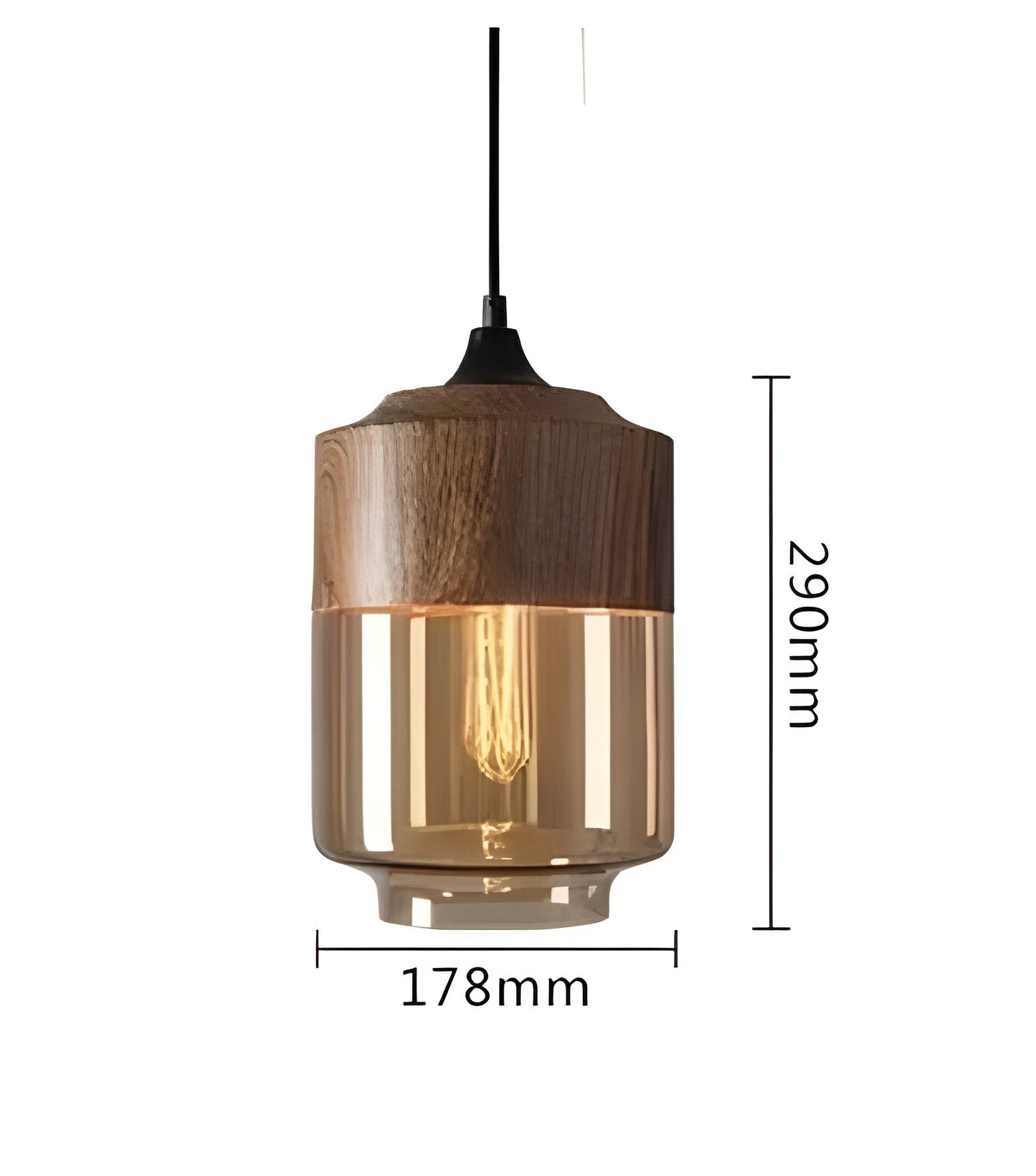 RusticLuxe Vintage Houten Hanglamp | Rustiek Luxe Verlichting voor Woonkamer