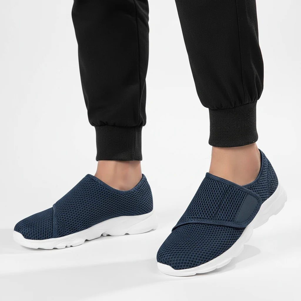 Diabetic Wide-Fit Walking Shoes - Breathable Comfort with Arch Support